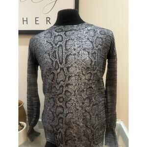 Katherine Barclay Snake Print Sweater
